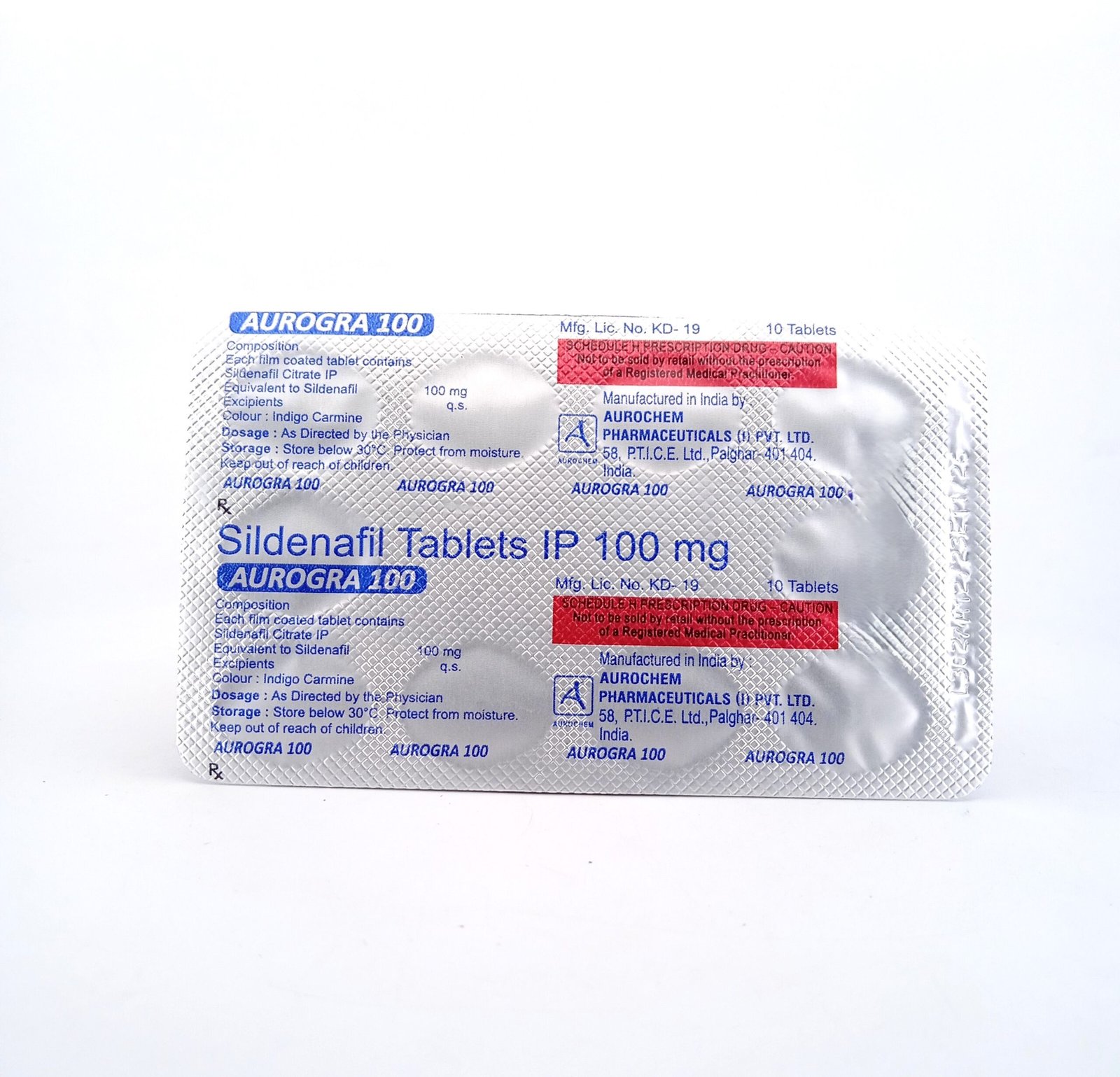 Aurogra 100mg Tablets (10 Tablets) - Image 4