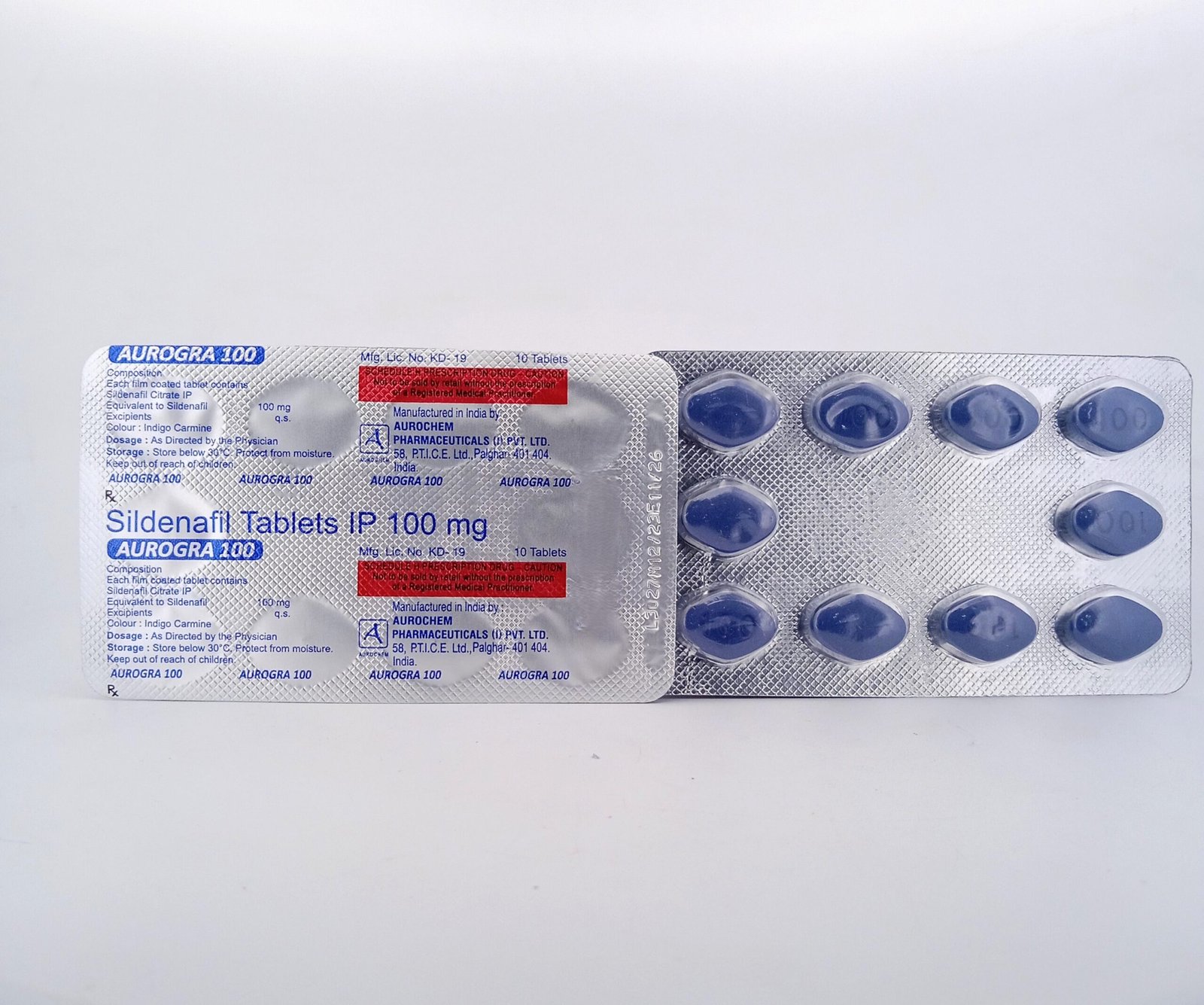 Aurogra 100mg Tablets (10 Tablets) - Image 2